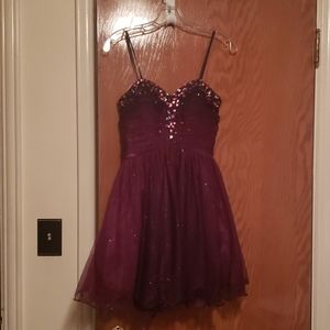 Strapless sparkly ombre dress